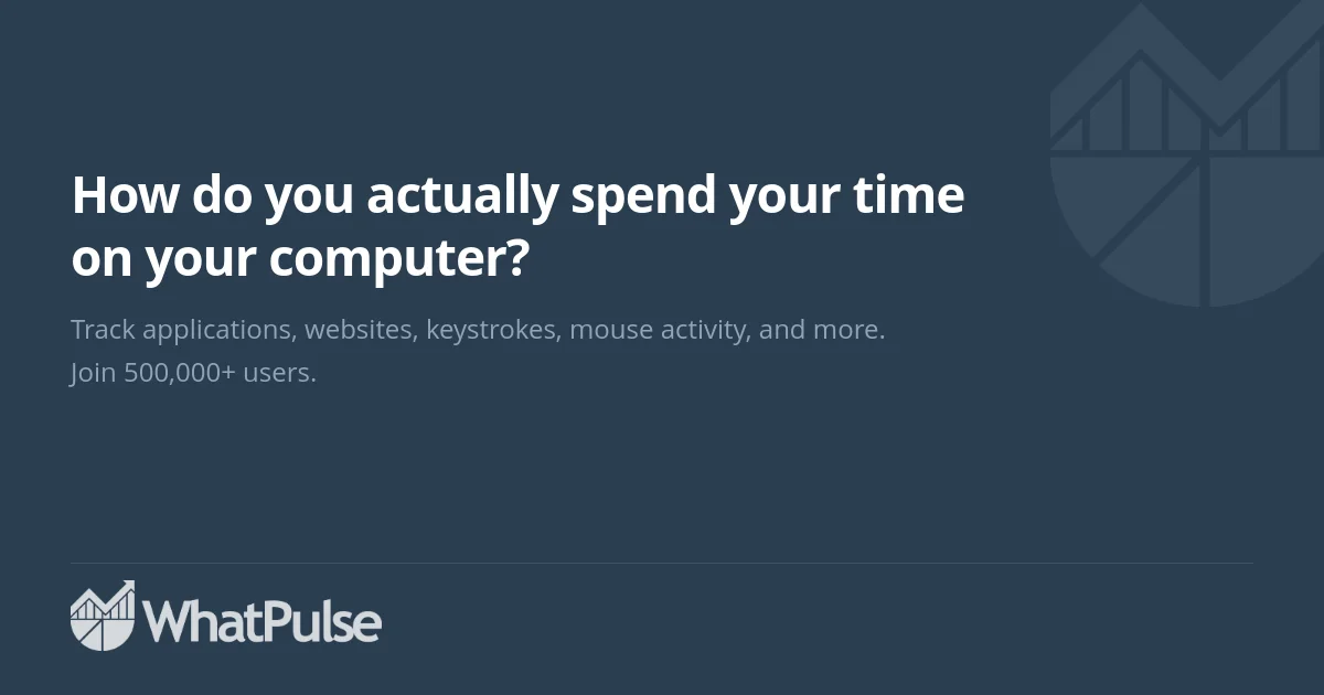 WhatPulse - How do you actually spend your time on your computer? | WhatPulse