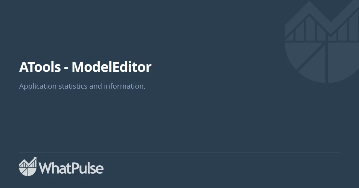 ATools - ModelEditor Application Statistics | WhatPulse: Track and ...