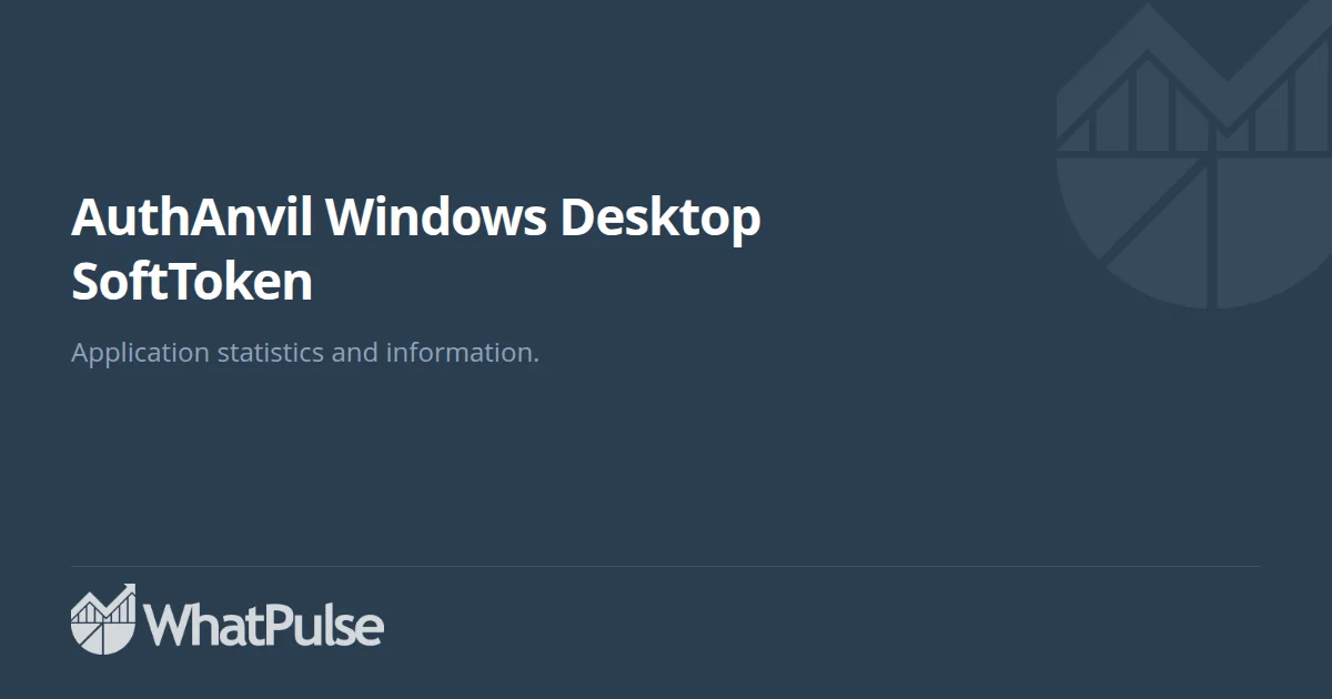 AuthAnvil Windows Desktop SoftToken Application Statistics | WhatPulse ...