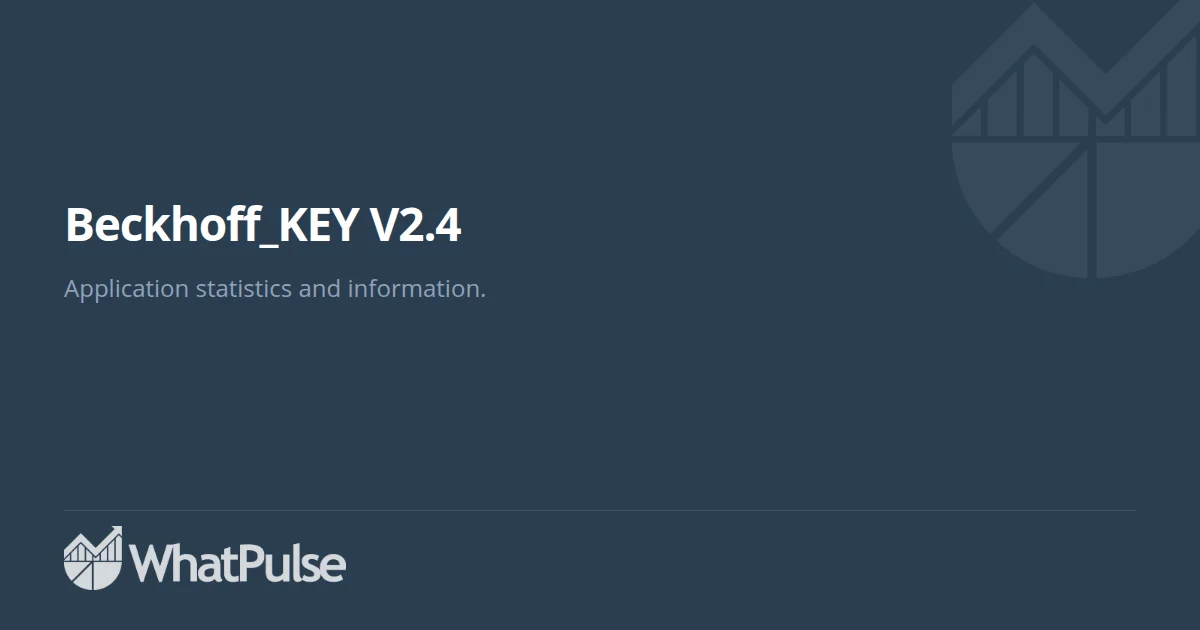 Beckhoff_KEY V2.4 Application Statistics | WhatPulse: Track and analyze ...