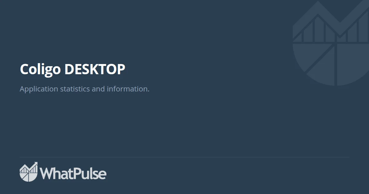 Coligo DESKTOP Application Statistics | WhatPulse: Track and analyze ...
