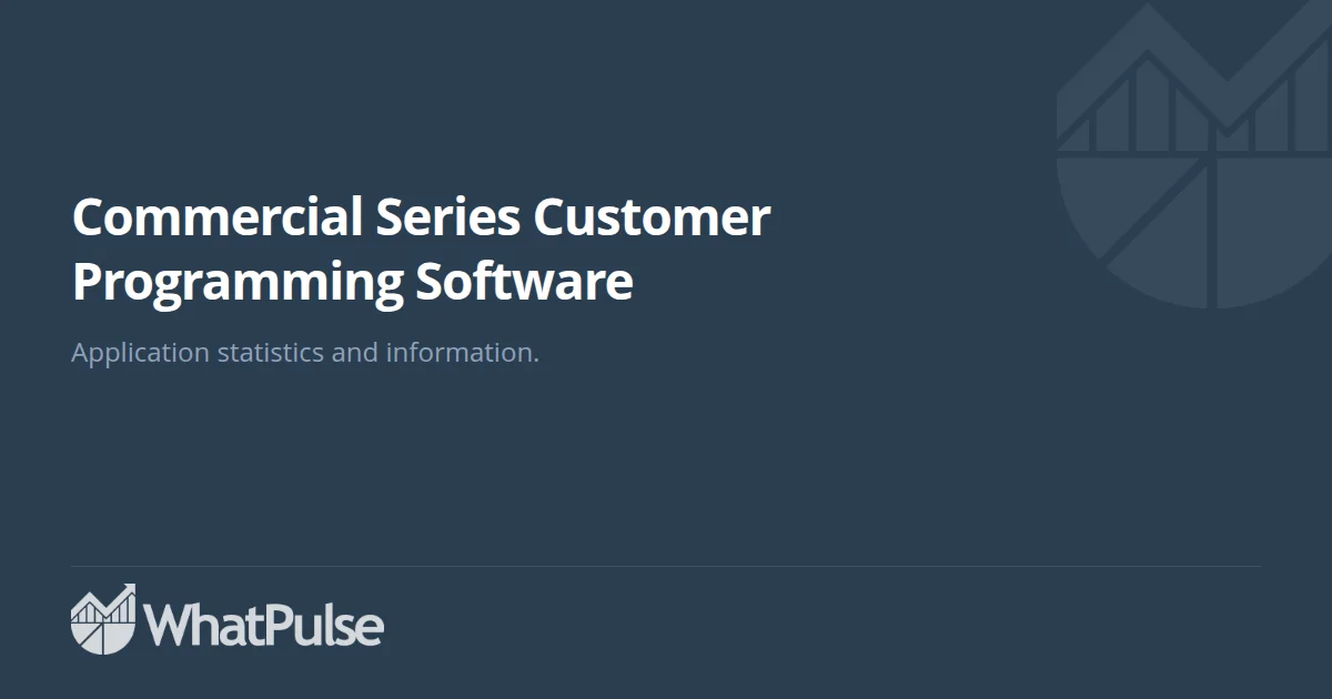 Commercial Series Customer Programming Software Application Stati ...