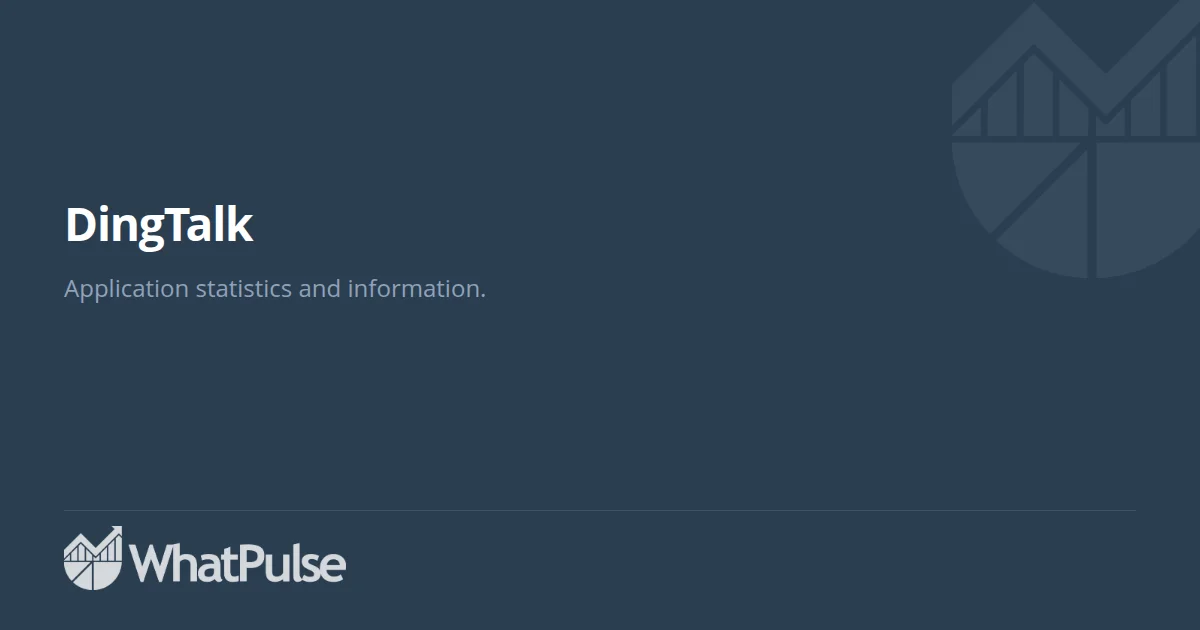 DingTalk Application Statistics | WhatPulse: Track and analyze your ...