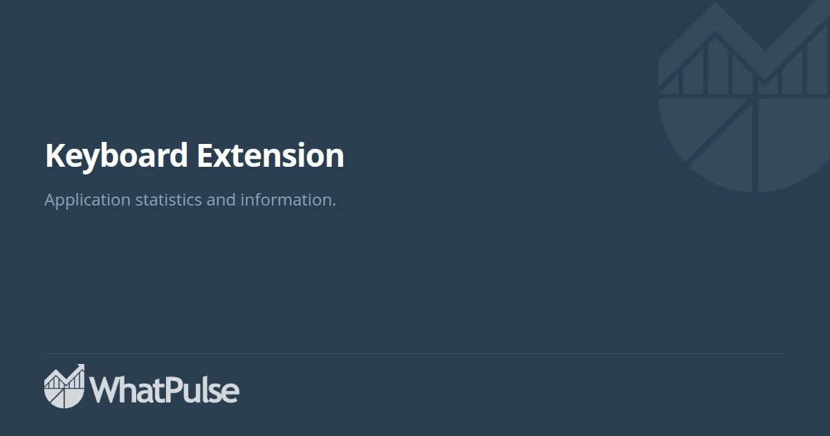 Keyboard Extension Application Statistics | WhatPulse: Track and ...