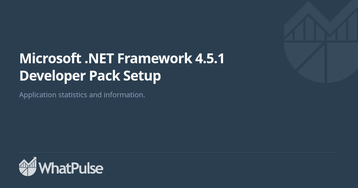 Microsoft .NET Framework 4.5.1 Developer Pack Setup Application S ...