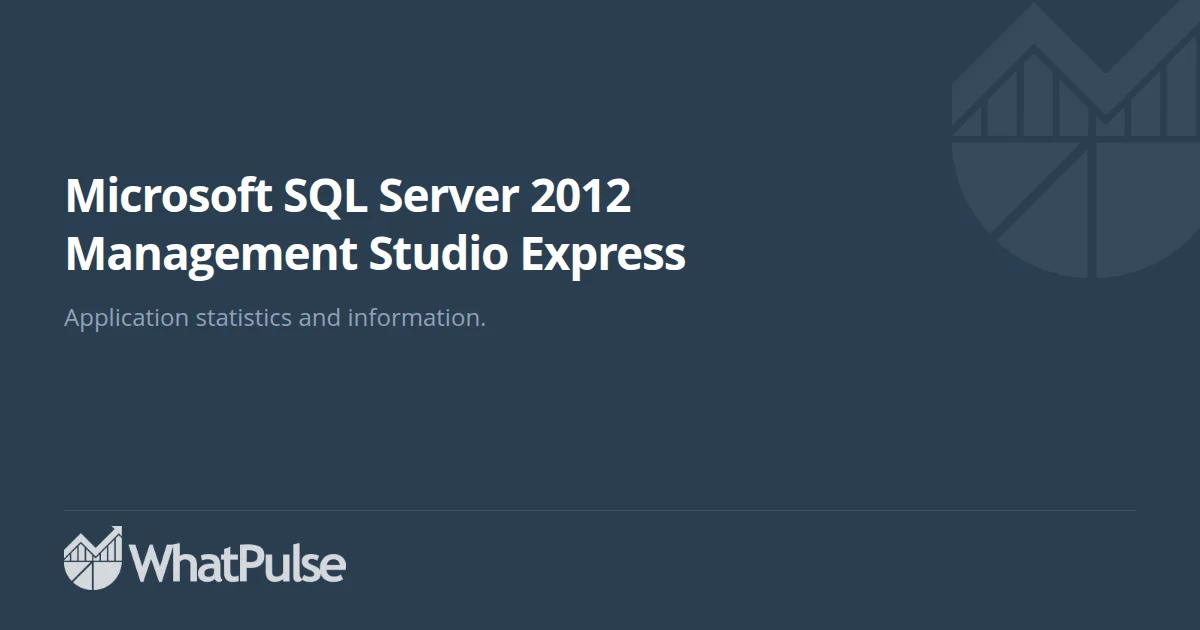 Microsoft SQL Server 2012 Management Studio Express Application ...