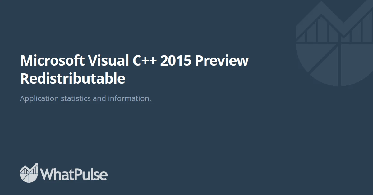 Microsoft Visual C++ 2015 Preview Redistributable Application Sta ...