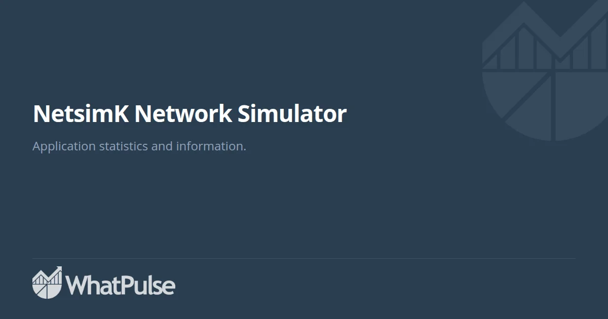 NetsimK Network Simulator Application Statistics | WhatPulse: Track and ...