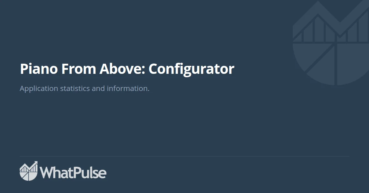 Piano From Above: Configurator Application Statistics | WhatPulse ...