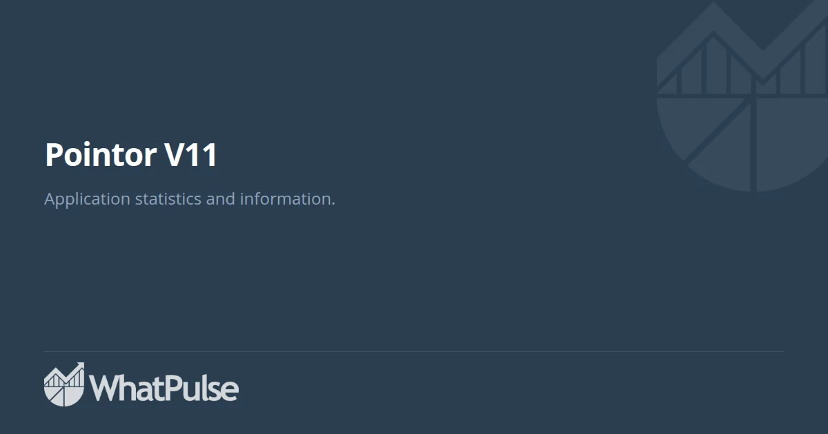 Pointor V11 Application Statistics | WhatPulse: Track and analyze your ...