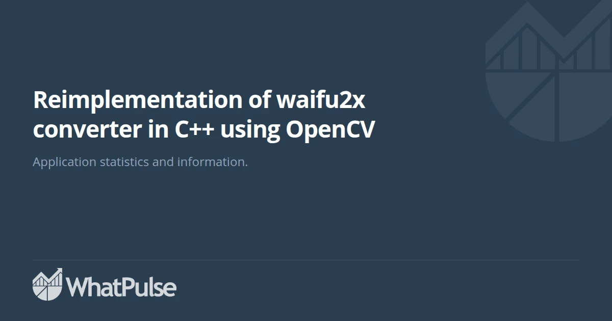Reimplementation of waifu2x converter in C++ using OpenCV Applica ...