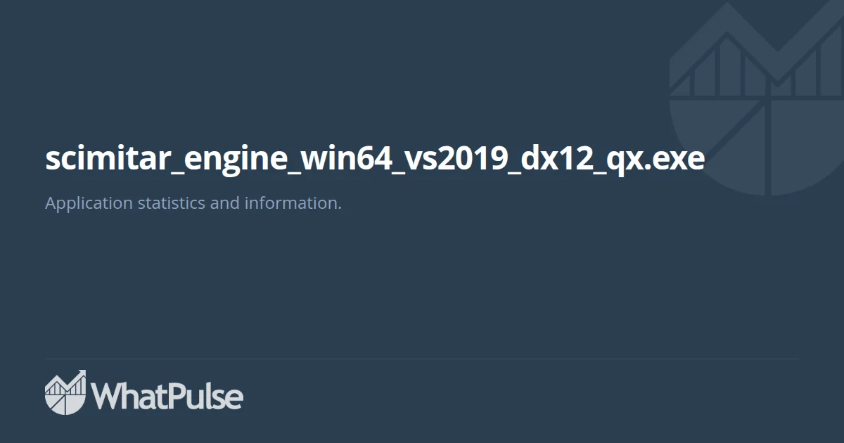 scimitar_engine_win64_vs2019_dx12_qx.exe Application Statistics ...