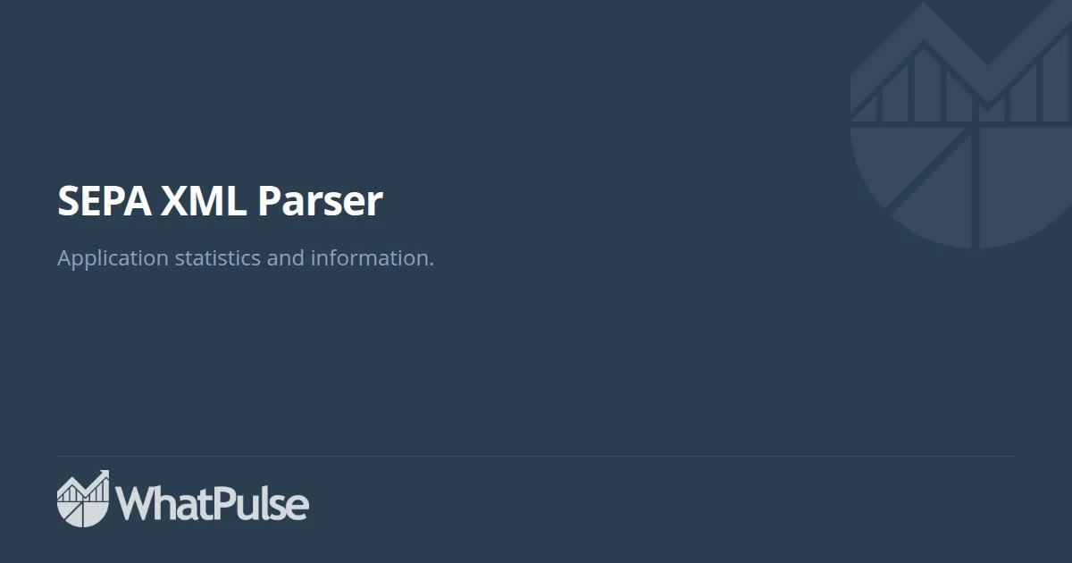 SEPA XML Parser Application Statistics | WhatPulse: Track and analyze ...