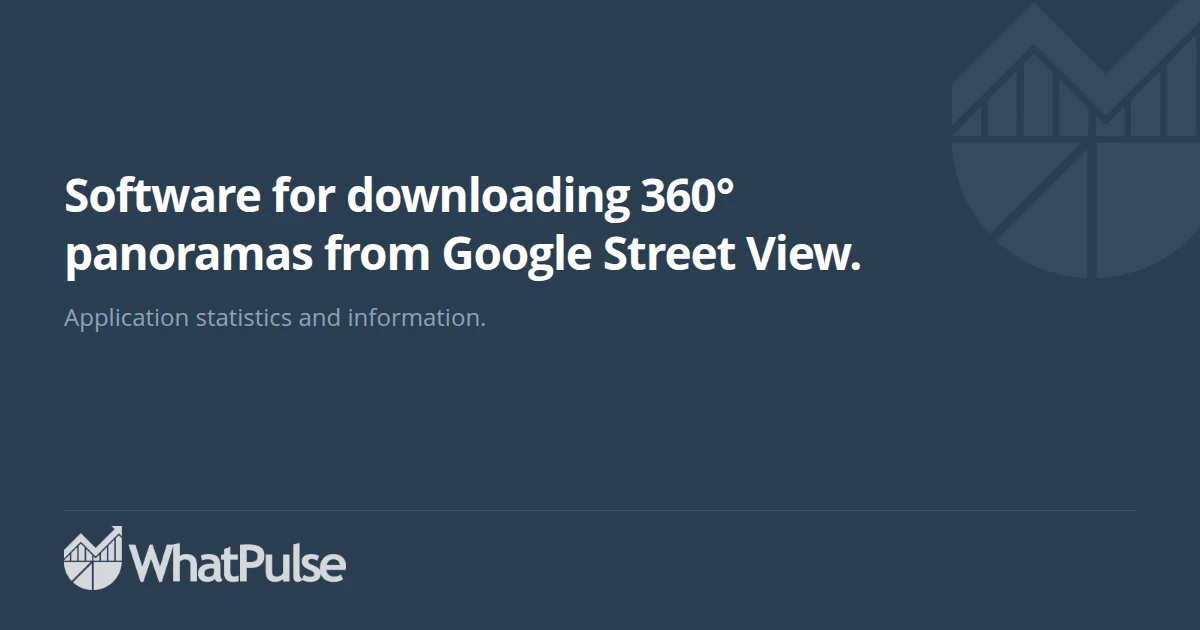 Software for downloading 360° panoramas from Google Street View ...