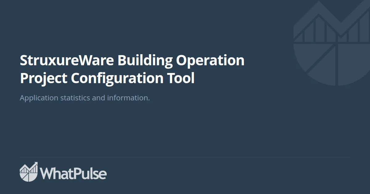 StruxureWare Building Operation Project Configuration Tool Applic ...