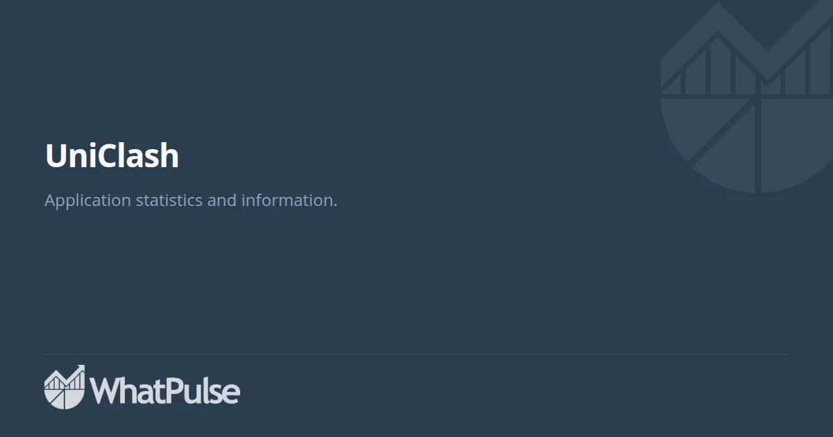 UniClash Application Statistics | WhatPulse: Track and analyze your ...