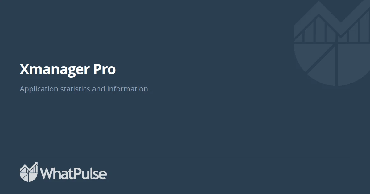Xmanager Pro Application Statistics | WhatPulse: Track and analyze your ...
