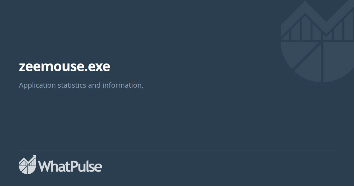 zeemouse.exe Application Statistics | WhatPulse: Track and analyze your ...