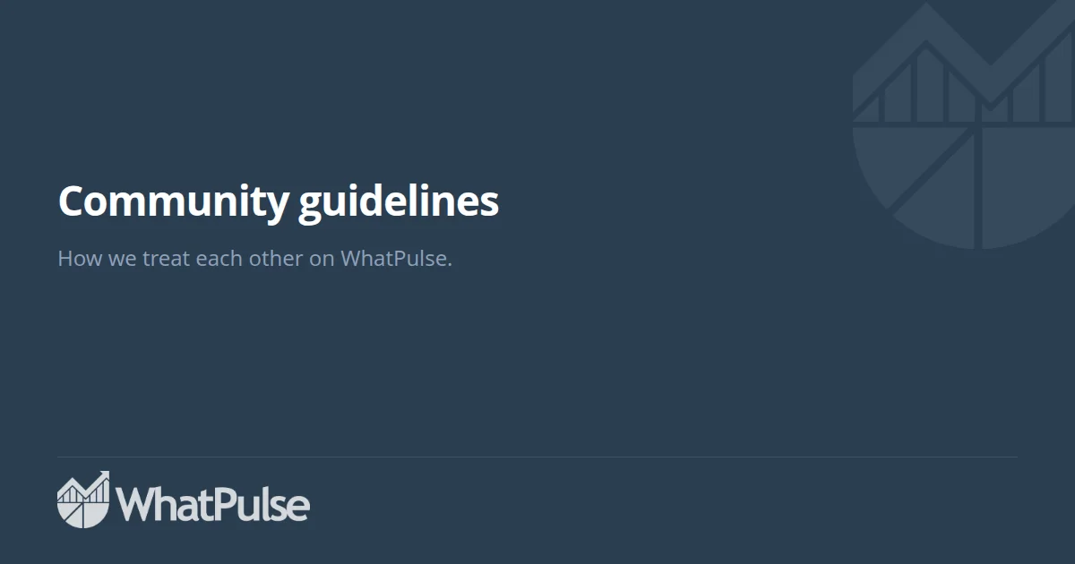 Community Guidelines | WhatPulse: Track and analyze your productivity