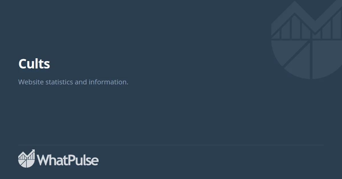 Cults Website Statistics | WhatPulse: Track and analyze your productivity