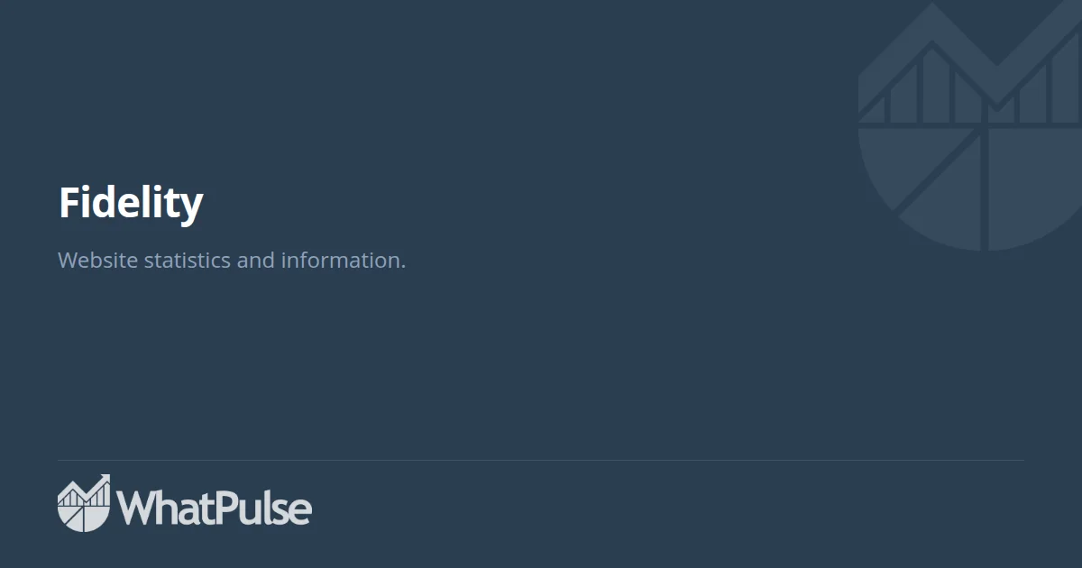 Fidelity Website Statistics | WhatPulse: Track and analyze your ...
