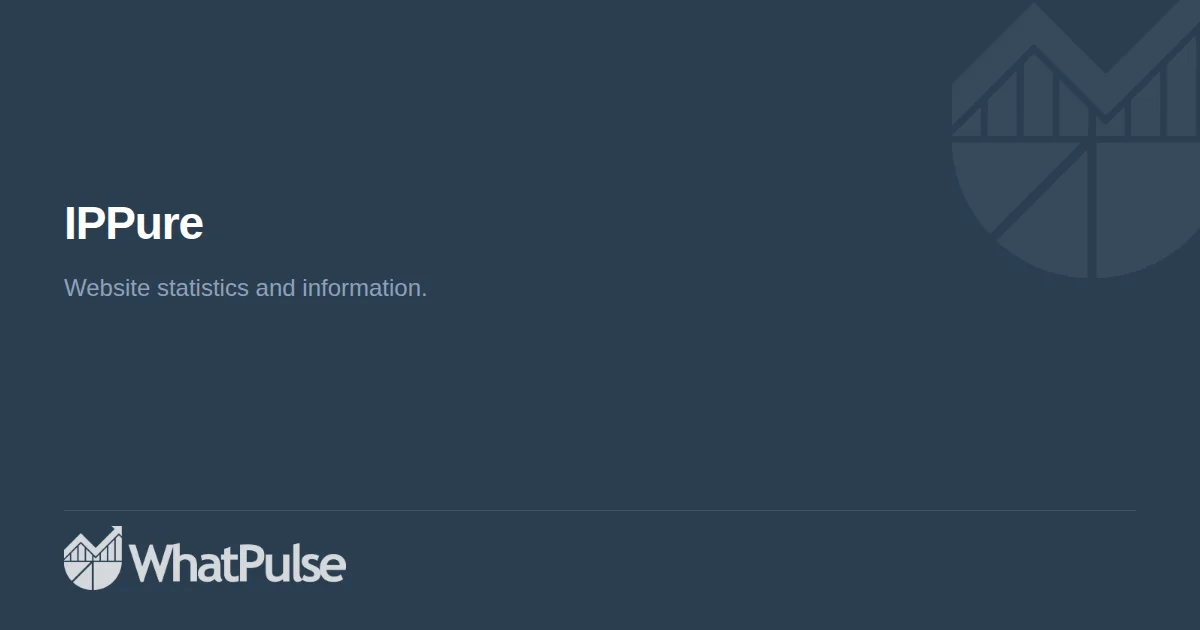 IPPure Website Statistics | WhatPulse: Track and analyze your productivity