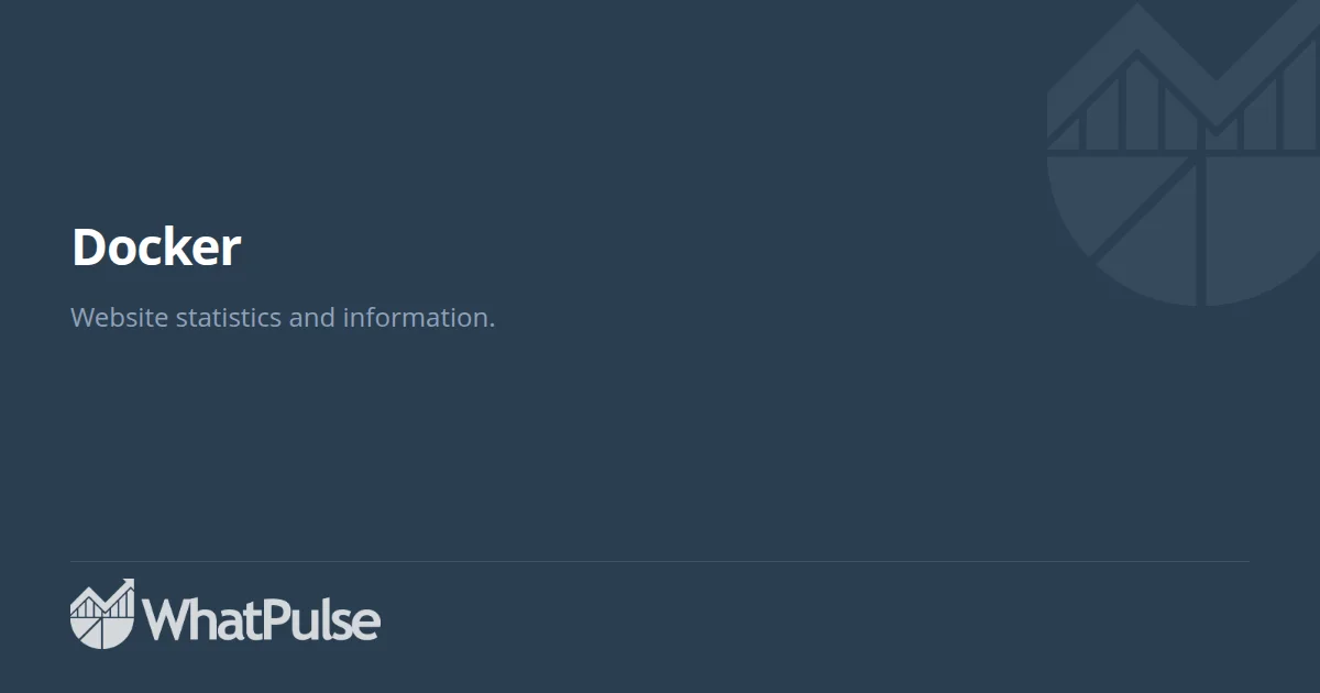 Docker Website Statistics | WhatPulse: Track and analyze your productivity