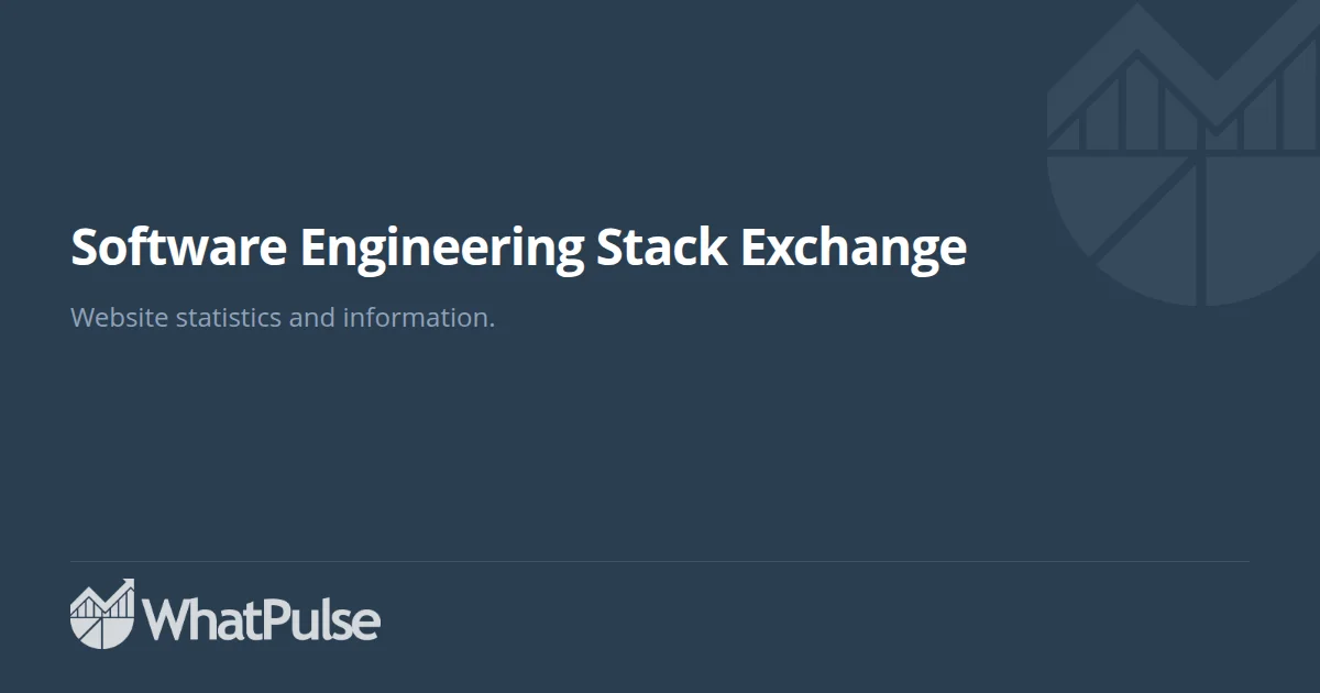 Software Engineering Stack Exchange Website Statistics | WhatPulse ...
