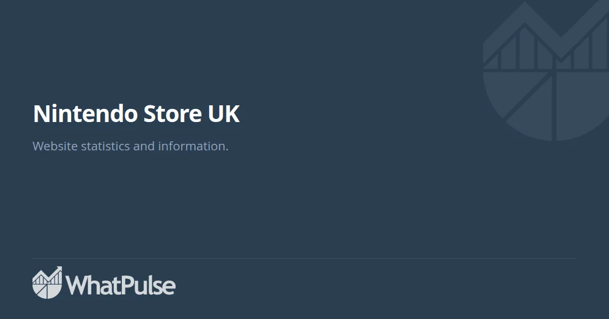 Nintendo Store UK Website Statistics | WhatPulse: Track and analyze ...