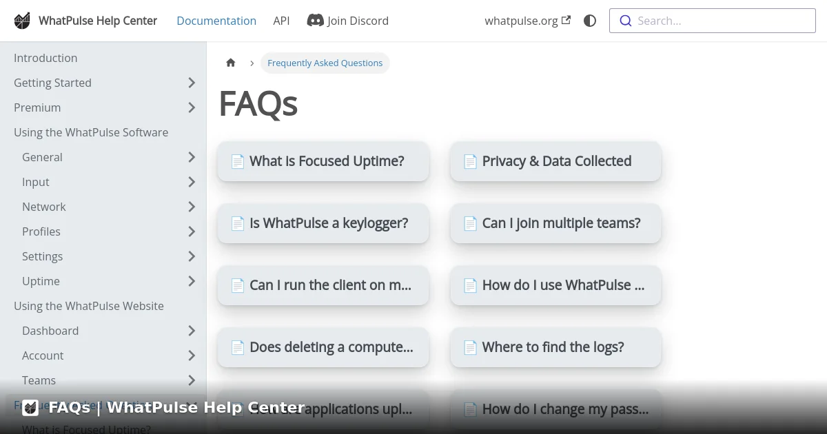 FAQs | WhatPulse Help Center