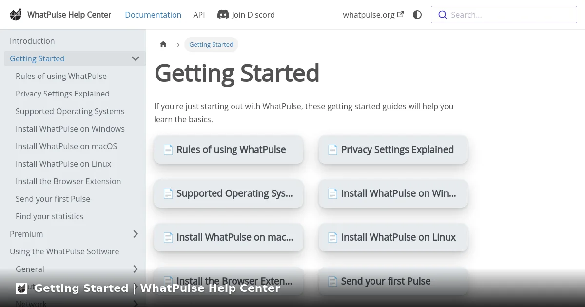 Getting Started | WhatPulse Help Center