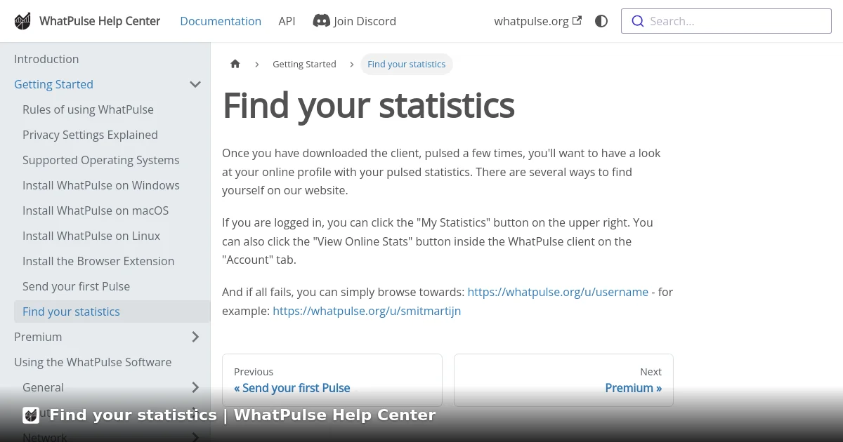 Find your statistics | WhatPulse Help Center