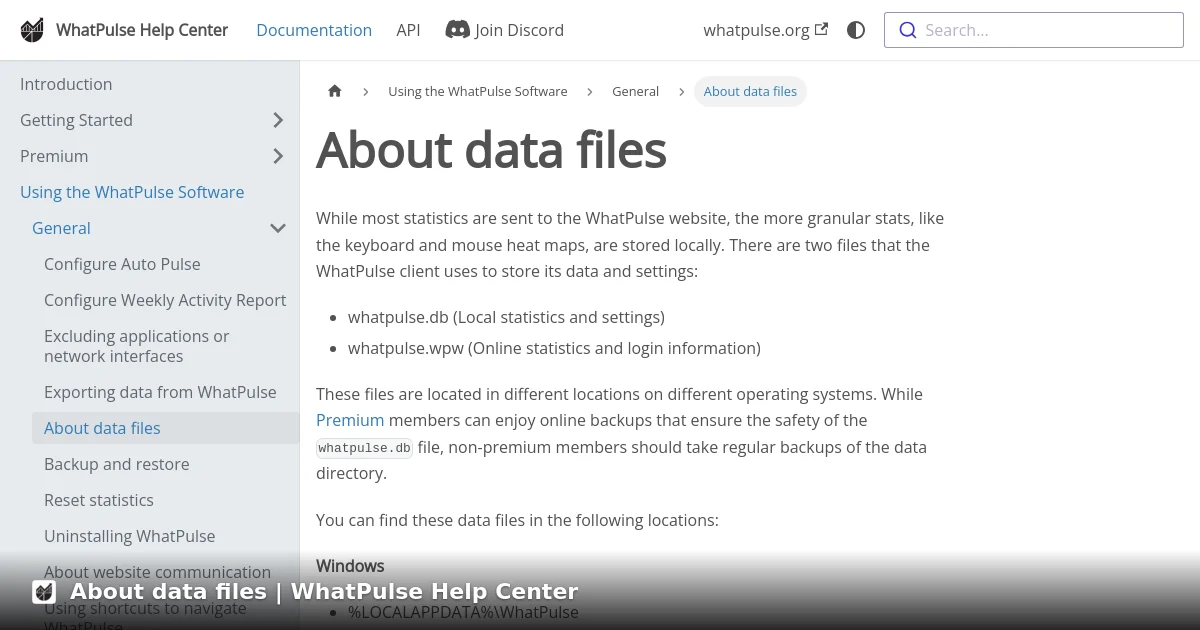 About data files | WhatPulse Help Center